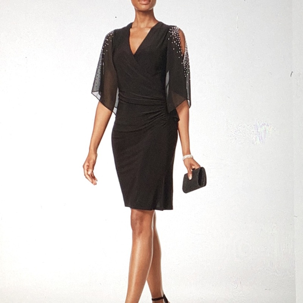 MSK Embellished Cold-Shoulder Dress